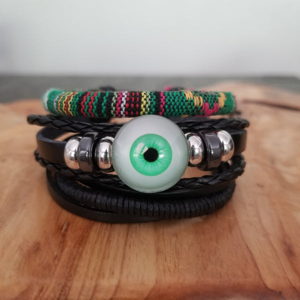 Hemsa Evil Eye Multilayer Bracelet Set