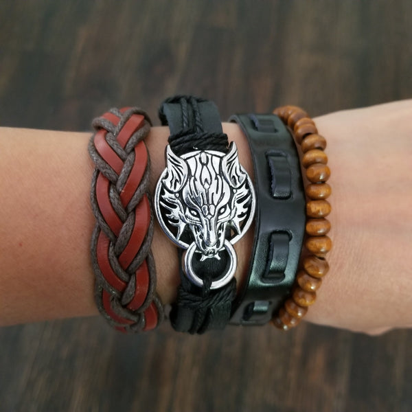 Wolf Multilayer Bracelet Set