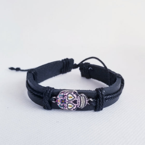 Day of the Dead Bracelet Set - Purple