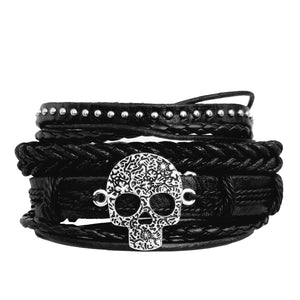 Pirate Skull Bracelet Set