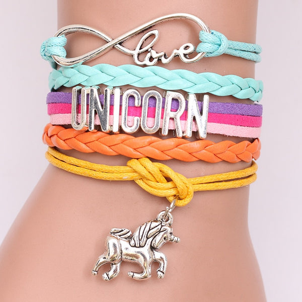 Unicorn Infinity Love Bracelet - Silverado Outpost
