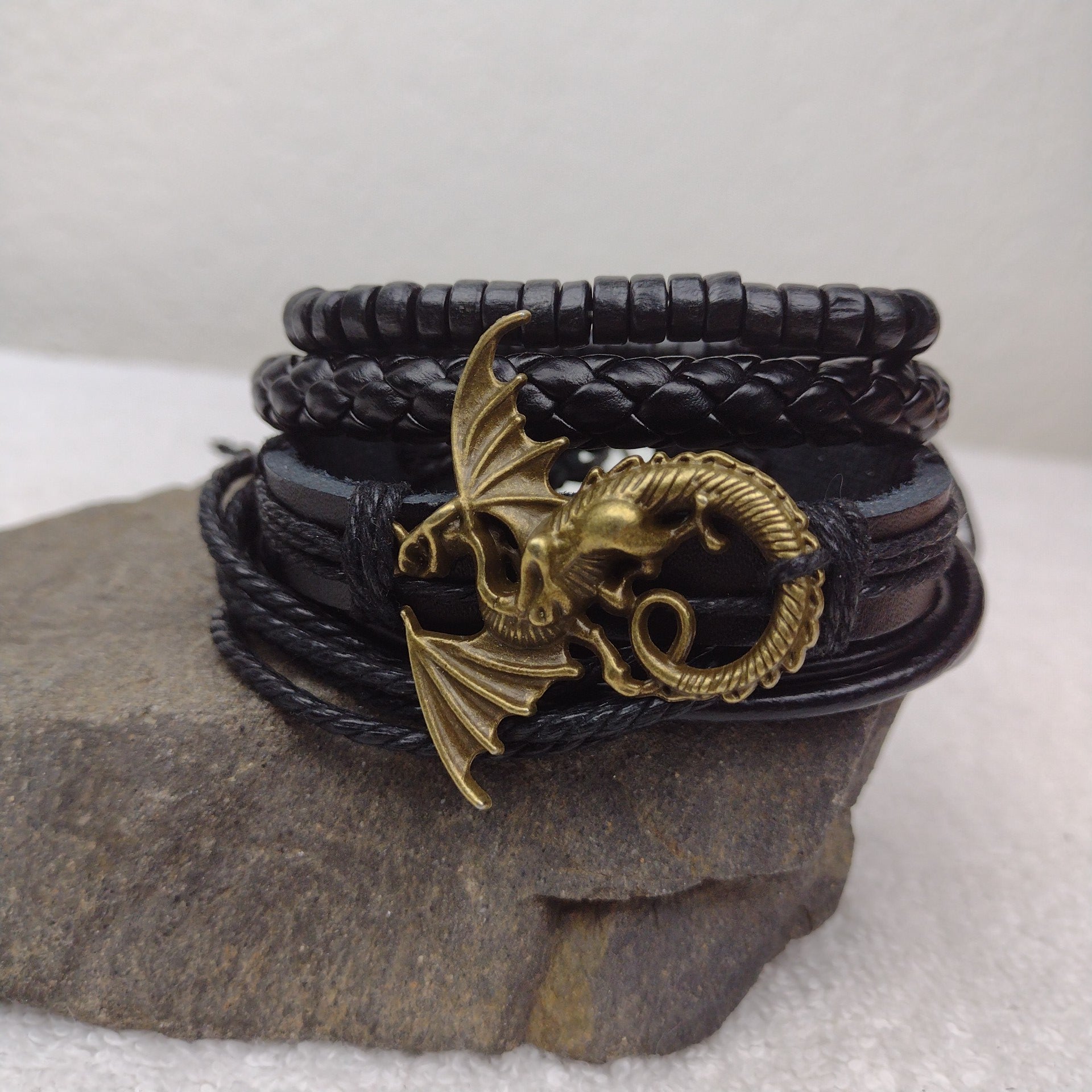 Medieval Dragon Bracelet Set