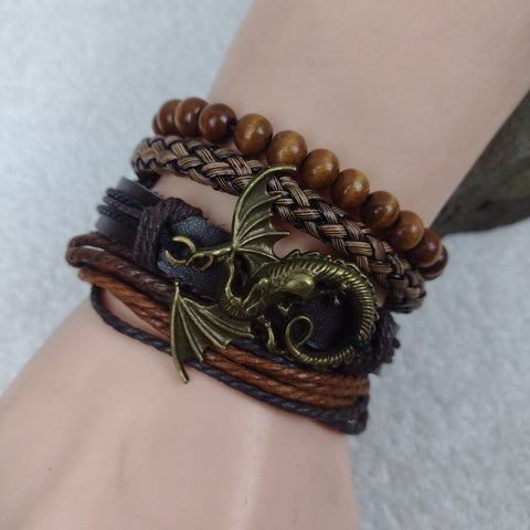 Medieval Dragon Bracelet Set