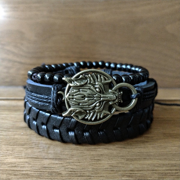 Fantasy Wolf Multilayer Bracelet Set