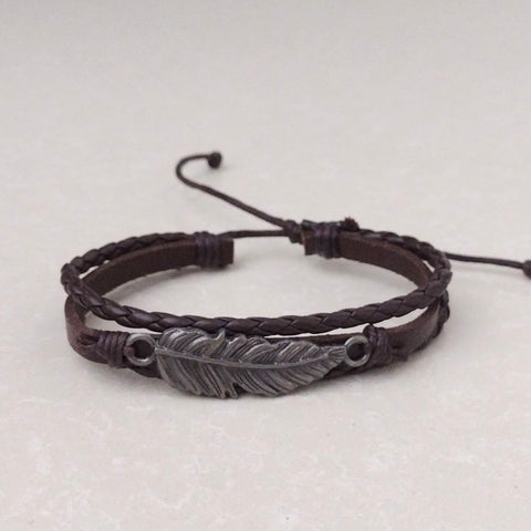 Brown Feather Bracelet