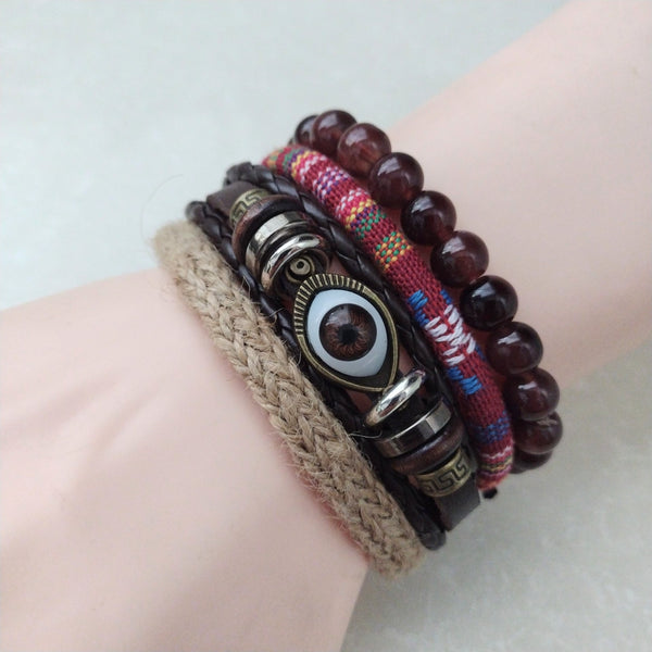 Native American Inspired Evil Eye Bracelet Set