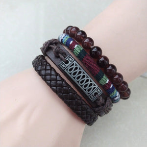 Retro Sound Wave Multilayer Bracelet Set