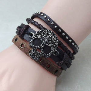 Pirate Skull Bracelet Set