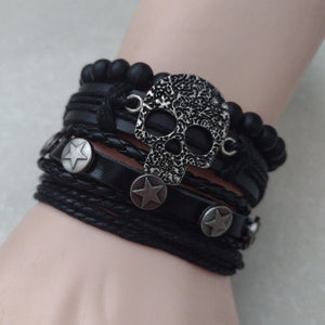 Skull Stars Bracelet Set