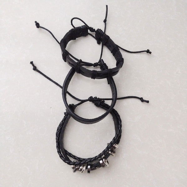 All Black Star Bracelet Set - C2