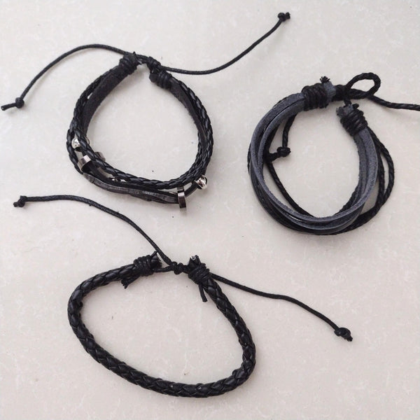 Simple Feather Bracelet Set - C1
