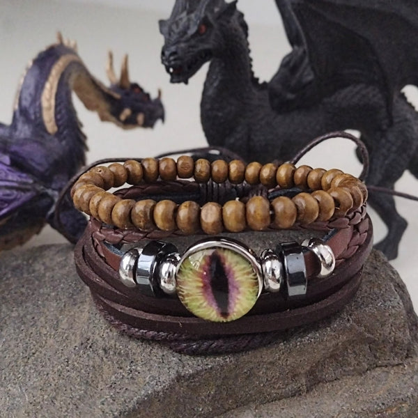 Dragon Eye Bracelet Set - Purple