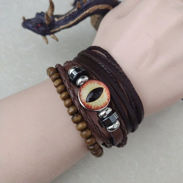 Dragon Eye Bracelet Set - Fire