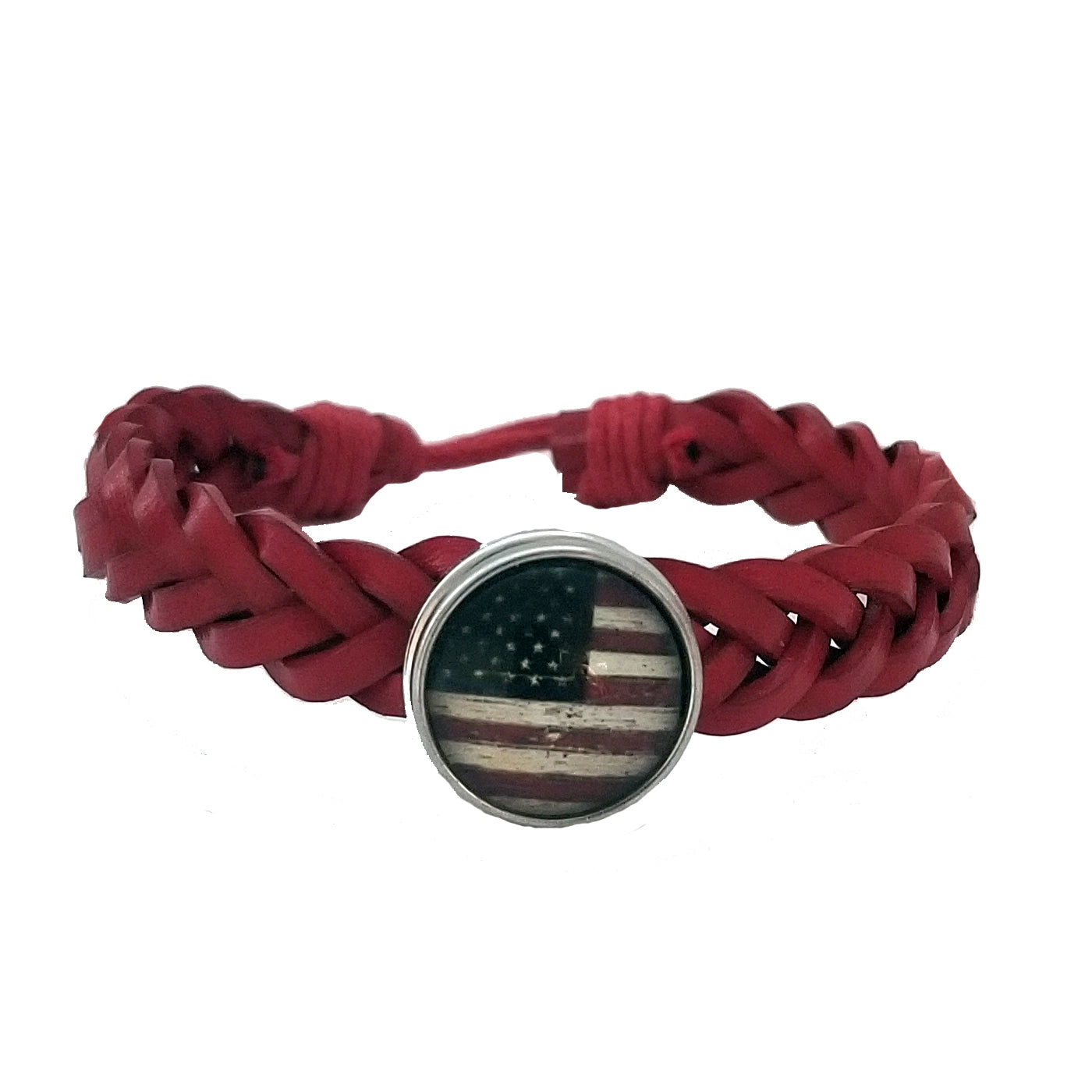 USA Flag Weave Bracelet