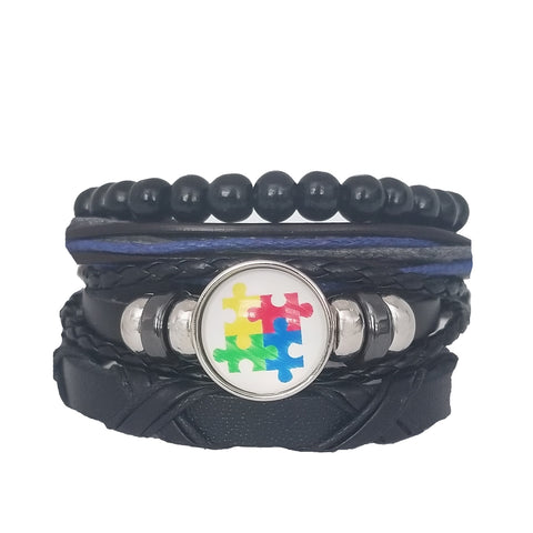 Autism Multilayer Bracelet Set - Multi