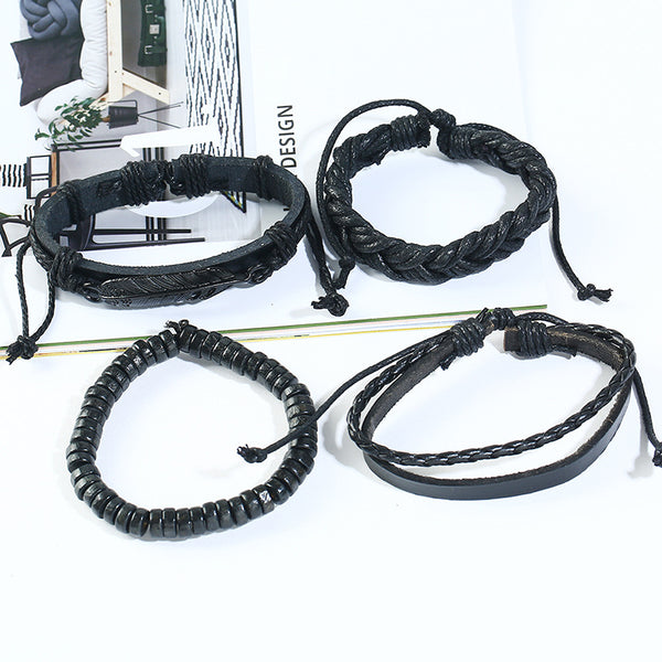 Black Feather Bracelet Set - Silverado Outpost