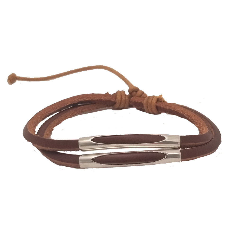 Brown 2-Strands Simple Bracelet