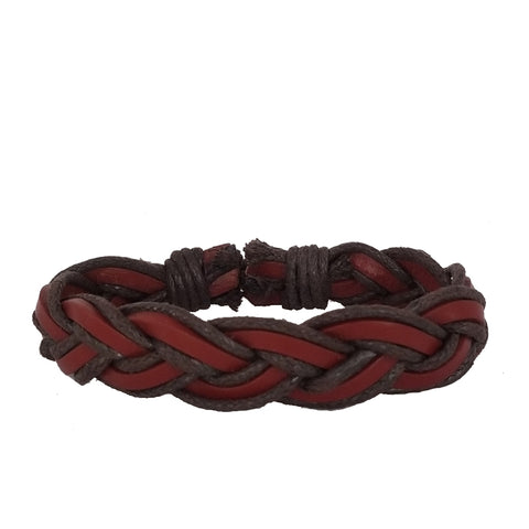 Brown Weave Multi-Color Bracelet