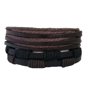 Earthtone Brown Black Bracelet Set - Silverado Outpost