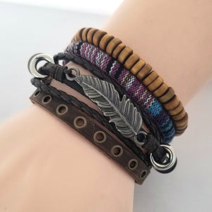 Gunison Feather Bracelet Set