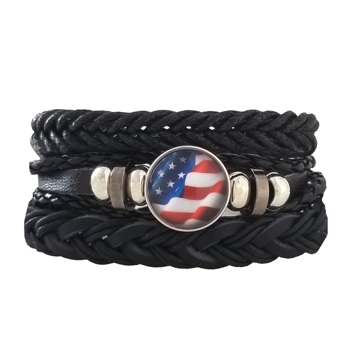 USA Flag Bracelet Set