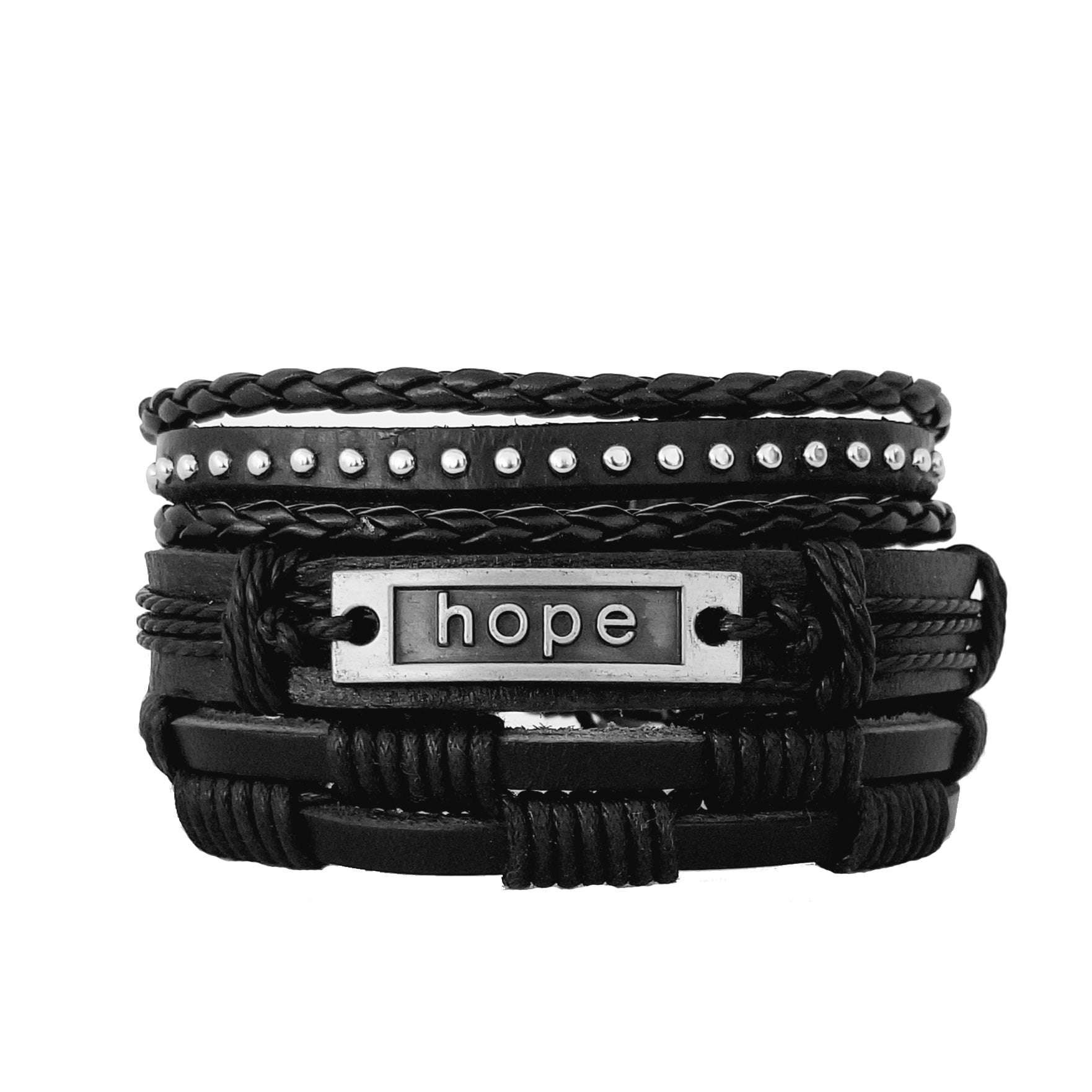 Hope Bracelet Set - Black