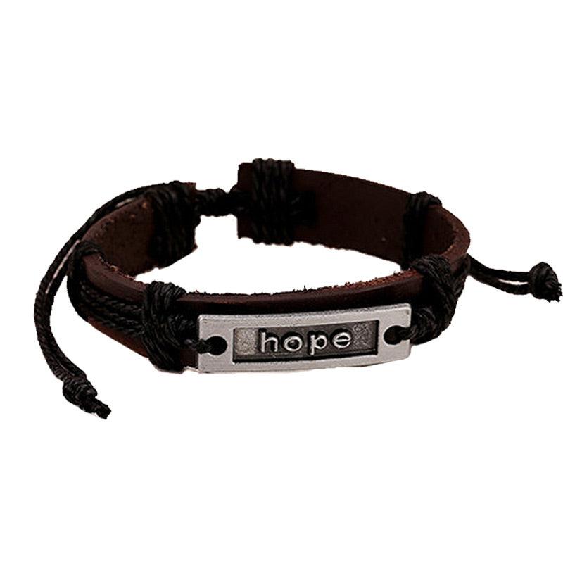 Hope Brown Leather Bracelet - Silverado Outpost