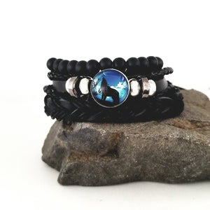 Howling Wolf Bracelet Set - C