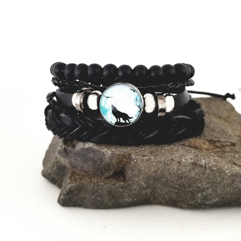 Howling Wolf Bracelet Set - D