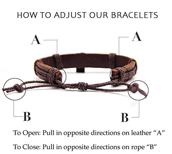 Rustic Dragon Leather Bracelet Set | Silverado Outpost