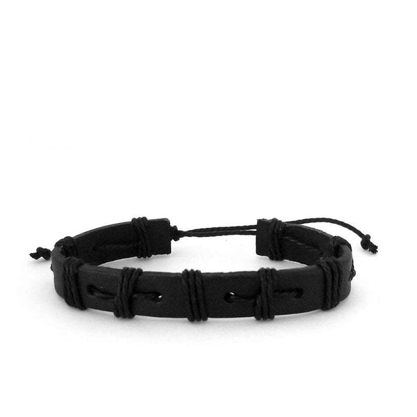 Ashe Skull Leather Bracelet Set