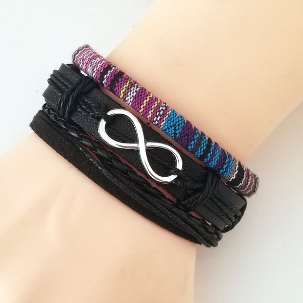 Infinity Bracelet Set - Purple/Blue - Silverado Outpost