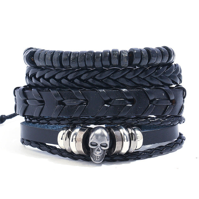 Skull Multilayer Bracelet Set - C1
